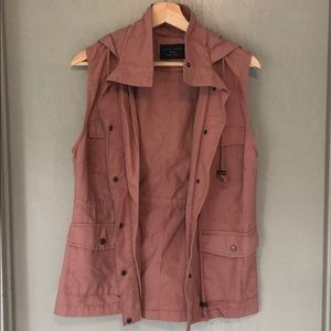 Love Tree Jackets & Coats - Pink hooded utility vest Love Tree Jackets & Coats - Pink hooded utility vest